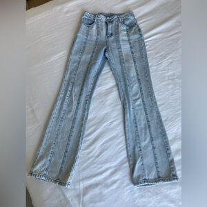Light-Wash Denim Flare Jeans Size Small